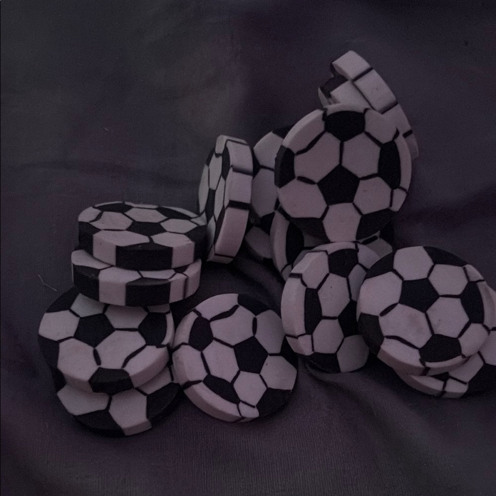 Soccer Ball Patterned erasers 3  for 3$